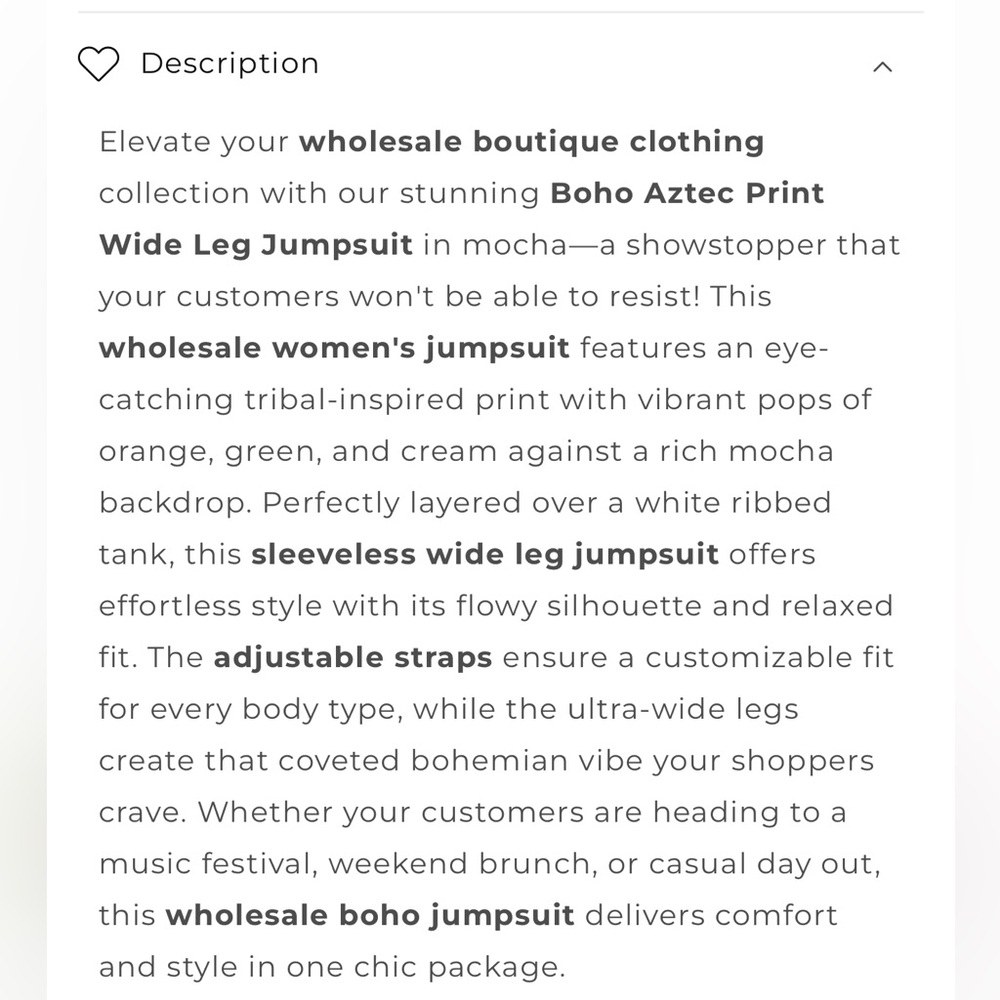 Jade By Jane Boho Aztec Print Wide Leg Sleeveless Jumpsuit in Tan With Pockets - Picture 9 of 10